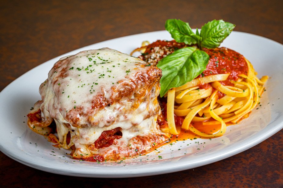 Eggplant Parmigiana with Pasta